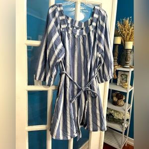 Gap blue and white striped dress